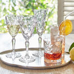 Image du produit pour 'Verres � eau - �l�gants, en cristal aux motifs de feuillages'