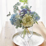 Image du produit pour 'Vase rond souffl� � la bouche � liser� platine'