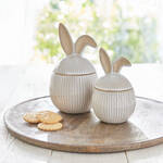 Image du produit pour 'Bo�te &oelig;uf de P�ques en c�ramique avec oreilles de lapin - design original et raffin�'