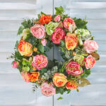 Image du produit pour 'Couronne florale durable aux roses somptueuses'