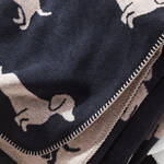 Image du produit pour 'Plaid doux Teckel en coton m�lang� - 2 coloris'