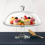 Image du produit pour 'Grand plat  gteau en verre avec cloche -  32 cm, hauteur 24,5 cm'