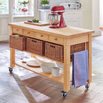 Image du produit pour 'Desserte de cuisine massive et solide, avec panier'