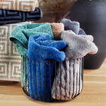 Image du produit pour 'Serviettes � rayures velours - 100 % coton, 5 coloris'