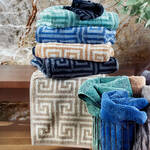 Image du produit pour 'Serviettes de toilette - 100 % coton, motif m�andre, 5 coloris'