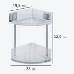 Image du produit pour '�l�gante �tag�re d'angle � 2 niveaux : fixation s�re sans percer'