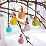 Image du produit pour 'Adorables suspensions en forme de poules pour une d�coration de P�ques pleine de charme'