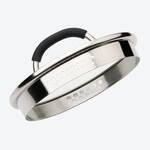 Image du produit pour 'Casserole en acier inoxydable avec couvercle gouttoir -  16 cm, capacit 2,4 l'