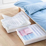 Image du produit pour 'Bo�te de rangement plate � roulettes avec couvercle rabattable, l/p/h env. 59/18,5/79 cm'