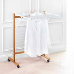 Image du produit pour '�tendoir � linge en bois pliable - 13 m d'�tendage, 2 ailes rabattables'