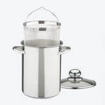 Image du produit pour 'Cuiseur � asperges en acier inoxydable avec panier �gouttoir pour une cuisson douce'