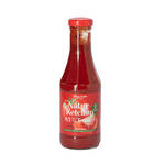 Délicieux ketchup nature : 83% de tomate, peu de sucre, à aromatiser selon son goût avec des mélanges d'épices