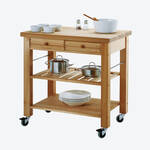 Image du produit pour 'Desserte de cuisine massive et solide, avec panier'