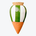 Image du produit pour 'Distributeur d'eau pour plantes en terre cuite - ray� vert/blanc, 250 ml'