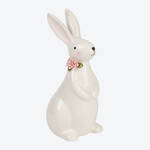 Image du produit pour 'Lapin de P�ques peint � la main - d�coration �l�gante en c�ramique blanche'