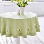 Image du produit pour 'Nappe : Laissez entrer le printemps avec ce linge de table aux narcisses minutieusement brods'