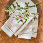 Image du produit pour 'Nappe : linge de table mditerranen au motif d'olives'