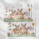 Image du produit pour 'Set de table en tissu � motif de lapins - Gobelin, lot de 2'