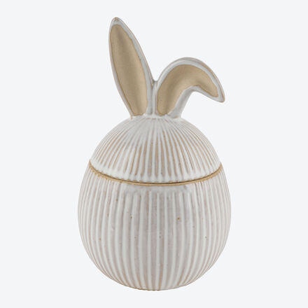 Image du produit pour 'Bo�te &oelig;uf de P�ques en c�ramique avec oreilles de lapin - design original et raffin�'