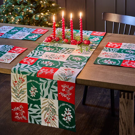 Image du produit pour 'Chemin de table en gobelin motif Fleurs d'hiver - 50 x 140 cm'