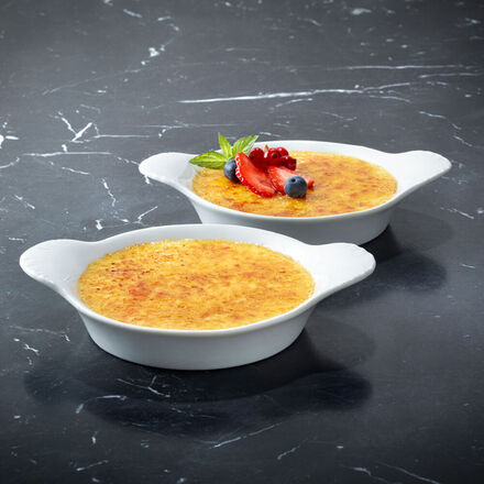 Image du produit pour 'Coupelles en porcelaine ignifuge pour crme brle et desserts'