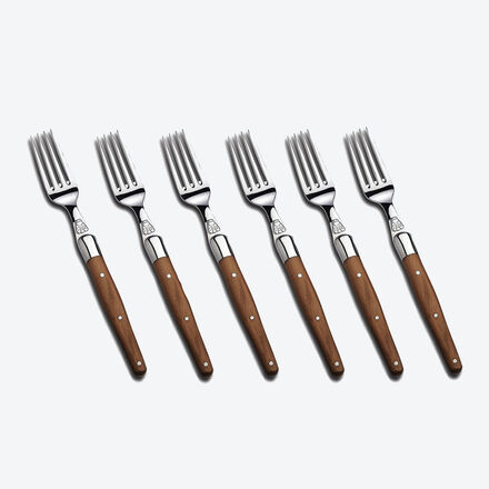 Image du produit pour 'Fourchettes Laguiole avec manche en prcieux bois d'olivier'