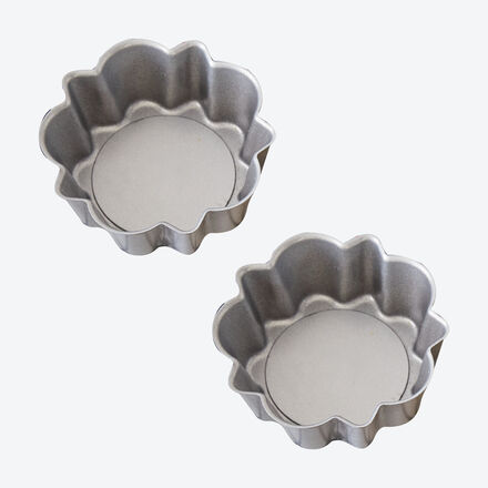 Image du produit pour 'Moules � tartelettes ronds � fond amovible : d�moulez facilement les p�tes les plus fragiles'