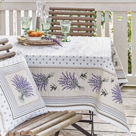 Image du produit pour 'Nappe estivale motif lavande, esprit Provence'