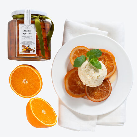 Image du produit pour 'Oranges confites au vin blanc - Fruits siciliens artisanaux, 400 g'