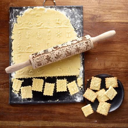 Image du produit pour 'Rouleau � p�tisserie aux 24 motifs de No�l'