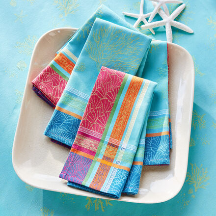 Image du produit pour 'Serviettes en coton Oc�an - lot de 4, 50 � 50 cm'