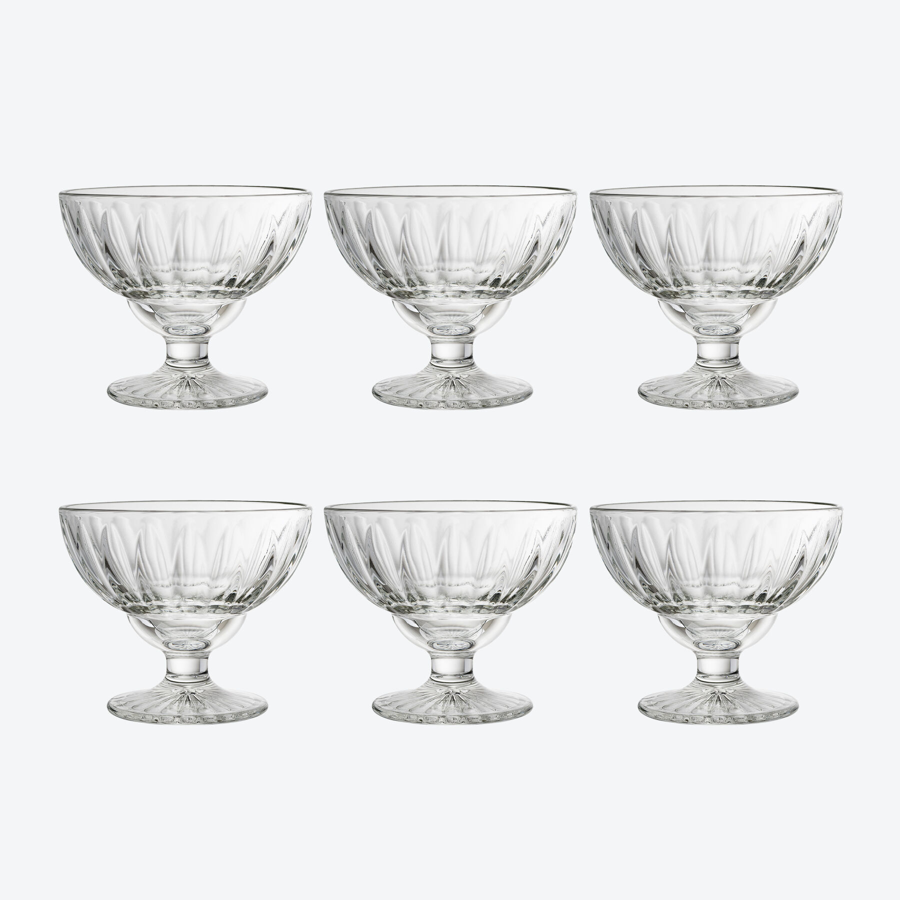 Bormioli 803198 Set de 2 Coupes à Glace en Verre Primavera, 24 Cl