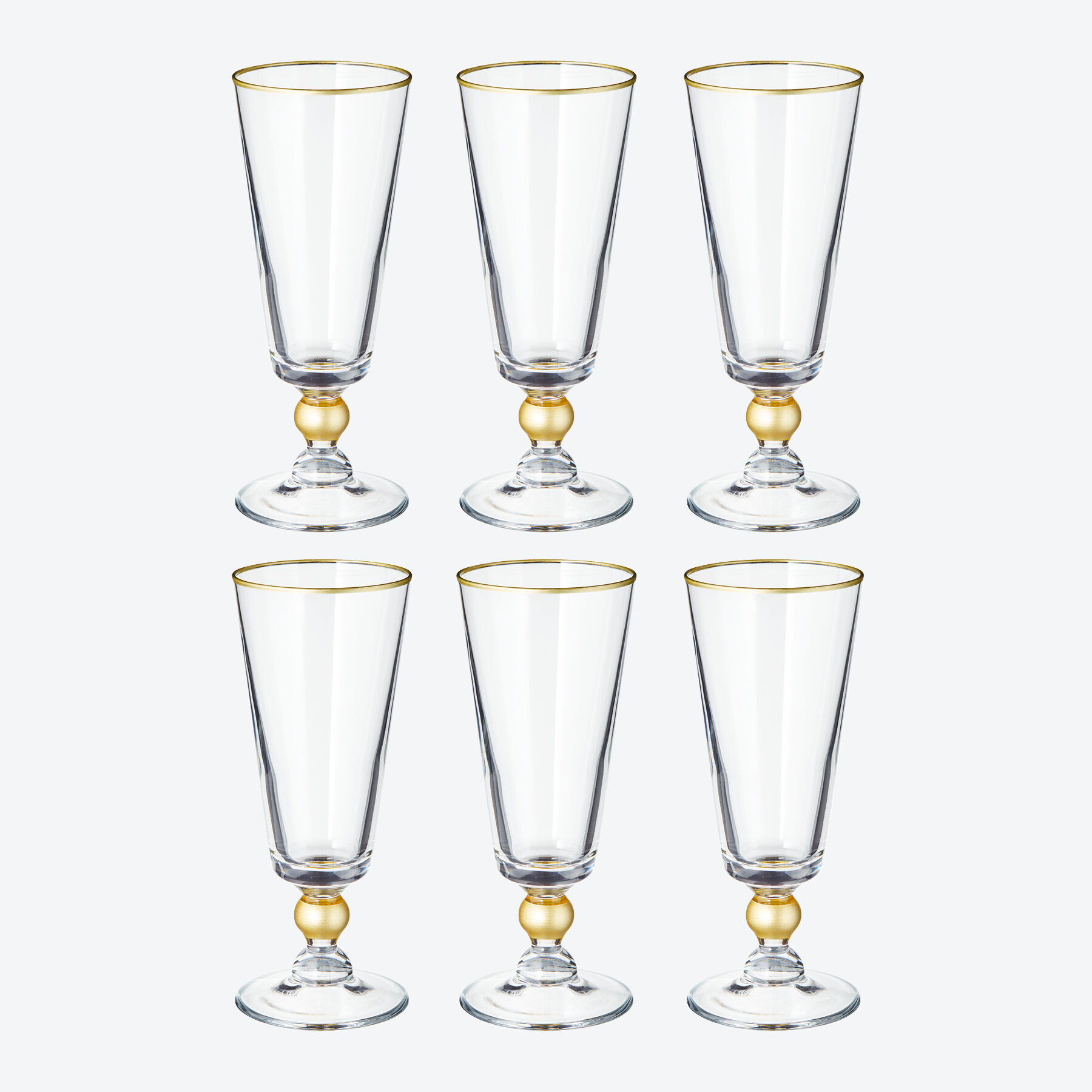 Villeroy & Boch – Lot De Flûtes à Champagne Grand Royal Gold – 120 Ml – Cristal Avec Bord Doré